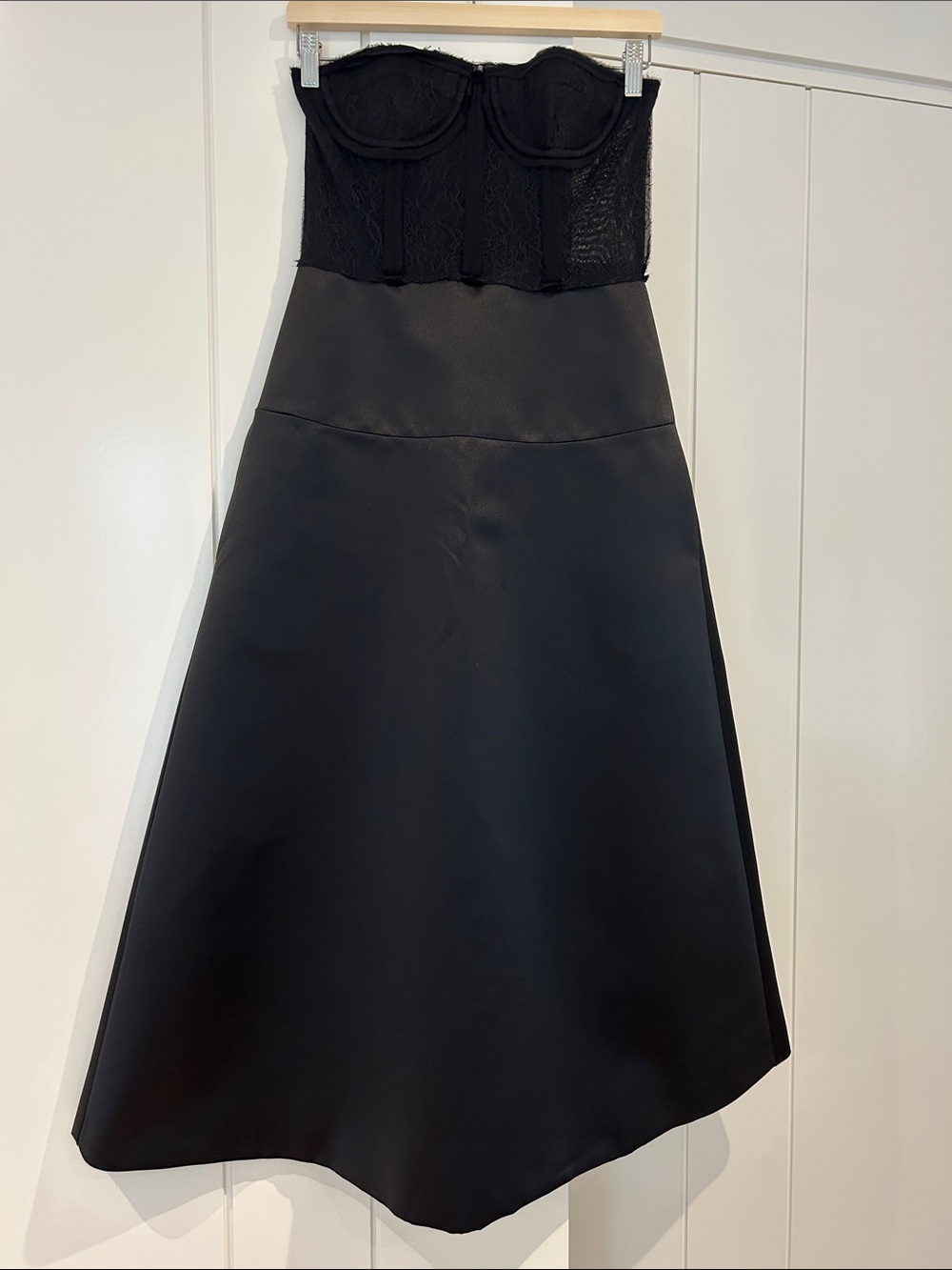NWT Zara Studio A-Line Formal Dress with Lace Lingerie Style Top